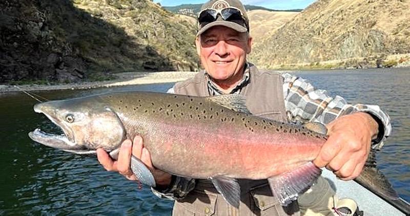 Fall Chinook Salmon caught in the Salmon River