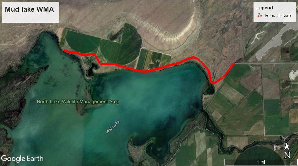 Temporary Road Closure on Mud Lake WMA Idaho Fish and Game
