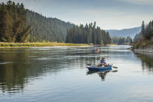 anglers fish from kayaks on the Kootenai River September 2015