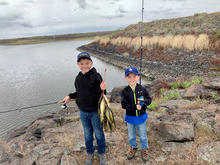 Kids with perch
