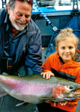 Sophie Egizi with catch/release Pend Oreille rainbow trout