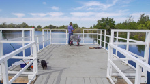 Fishing from fishing dock at Hagerman WMA 2018