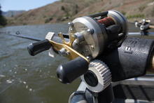 Fishing reel closeup