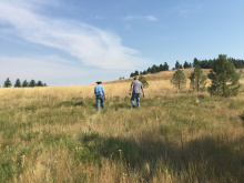 imHabitat biologist Andrew Mackey with landowner Jim Fredenburg