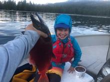 Young angler with a Payette kokanee