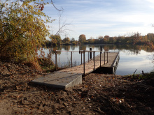 A new dock near the western parking lot