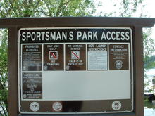 sportsman's site sign at launch