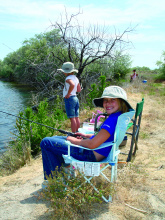 girl fishing July 2007