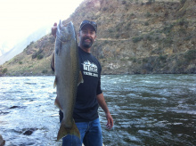 Garren with his spring chinook salmon June 2014