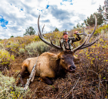 Greg Puffe with his bull elk from the super hunt February 2016