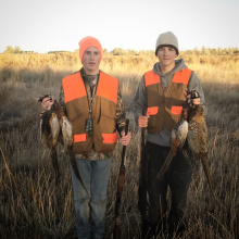 boys with their pheasants 