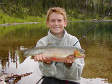 Kevin with his cutthroat trout 