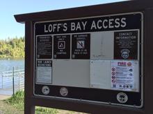 Loffs Bay Access informational sign May 2016