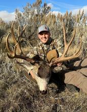 Mule deer buck taken during 2023 Super Hunt by Chasen Marler
