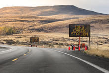 Idaho Fish and Game check station sign
