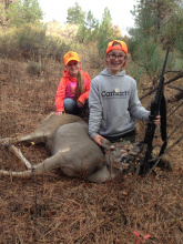 Alexander Beus and her first deer 2016