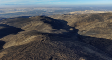 An overhead view of the Boise River WMA following the 2024 Valley Fire