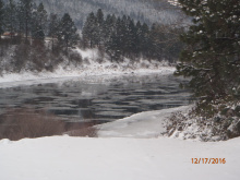 Steelhead anglers found ice on parts of the Clearwater River in December 2016