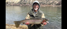 Steelhead angler near Salmon - March 2025