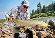 USR Chinook fishery - angler with released salmon