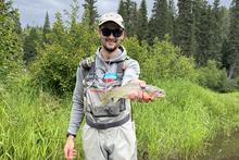 Luke Anderson with his record Westslop cutthroat trout (cropped)