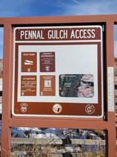 Pennal Gulch Access Signage