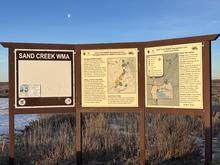 Sand Creek WMA kiosk signage
