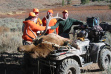 motorized use hunters with a bull elk on a four wheeler ATV October 2003