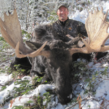 hunter with his bull moose October 2010